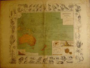 Карта Австралия и Полинезия. - Антиквар на диване. Интернет-магазин антиквариата.