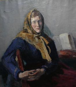 Кошевой П.  Портрет жены в желтой шали. - Антиквар на диване. Интернет-магазин антиквариата.