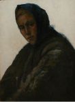 Кошевой П. Портрет женщины на белом фоне. 