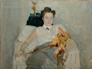 Лисенков В. Портрет женщины в кресле.  - Антиквар на диване. Интернет-магазин антиквариата.
