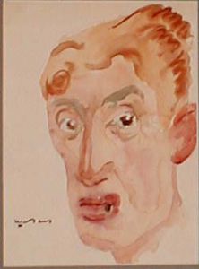 Шегаль Г. Портрет мужчины с дыркой от папиросы - Антиквар на диване. Интернет-магазин антиквариата.