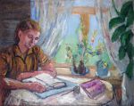 Удальцова Н.А. Девушка, читающая книгу.