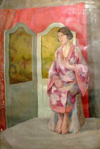 Ваулина О.П. Женщина в кимоно.   - Антиквар на диване. Интернет-магазин антиквариата.