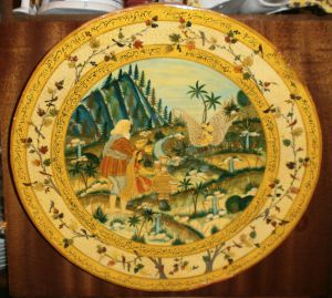 Декоративная тарелка "Индийский эпос" - Антиквар на диване. Интернет-магазин антиквариата.